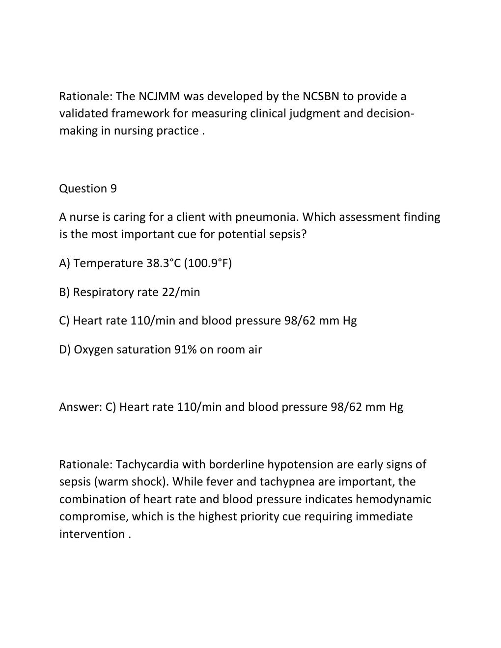 Preview page 7 of CJE BENCHMARK CLINICAL JUDGMENT EXAM 1 & 2 Complete Practice Test Bank ......