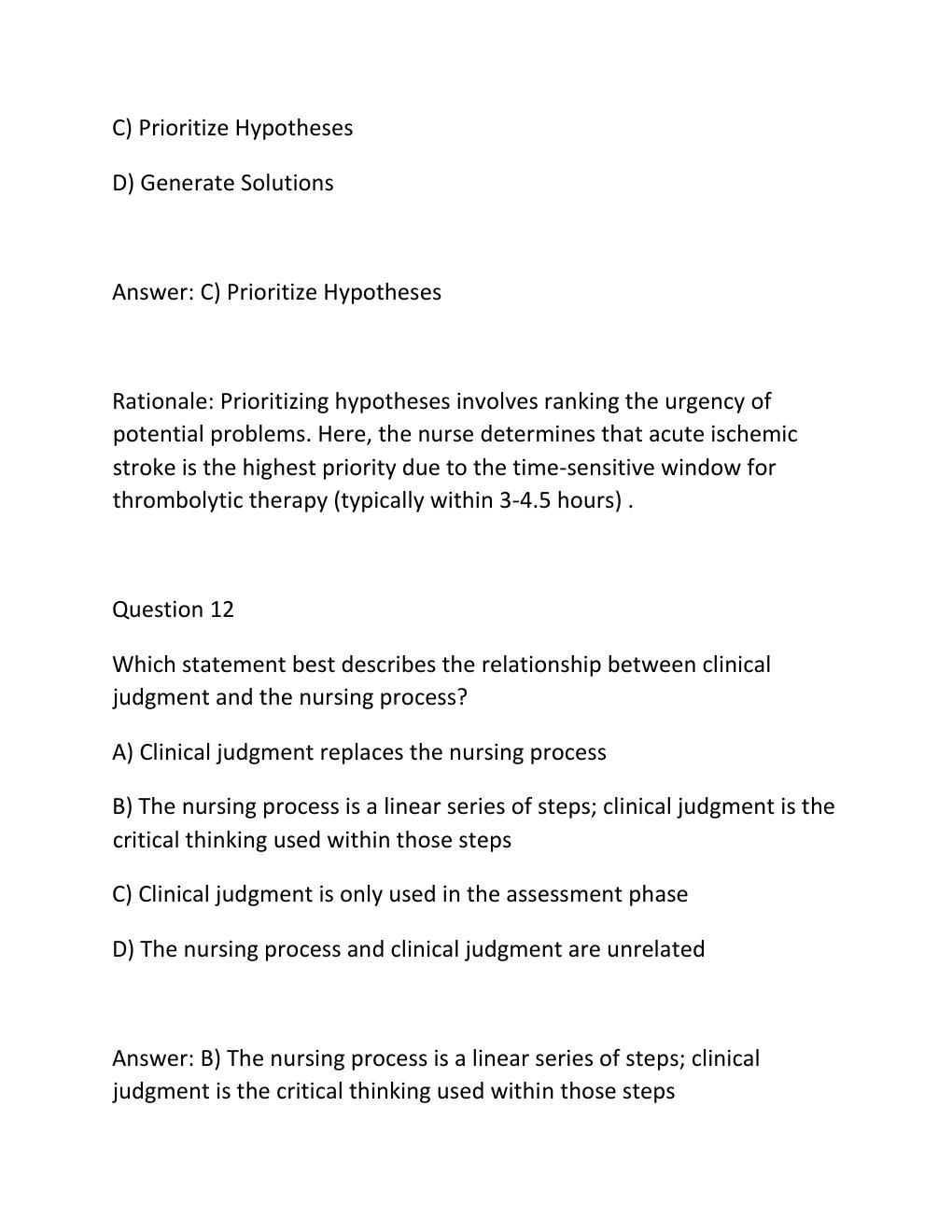 Preview page 9 of CJE BENCHMARK CLINICAL JUDGMENT EXAM 1 & 2 Complete Practice Test Bank ......