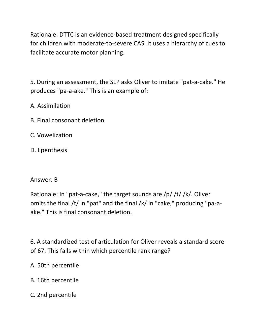 Preview page 5 of COMD 674 SIMUCASE – OLIVER (SLP) INTERVENTION TRANSCRIPT & ASSESSMENT RESULTS Complete