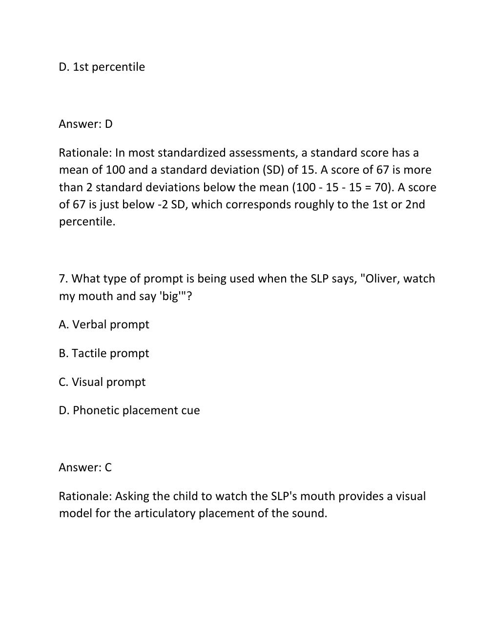 Preview page 6 of COMD 674 SIMUCASE – OLIVER (SLP) INTERVENTION TRANSCRIPT & ASSESSMENT RESULTS Complete