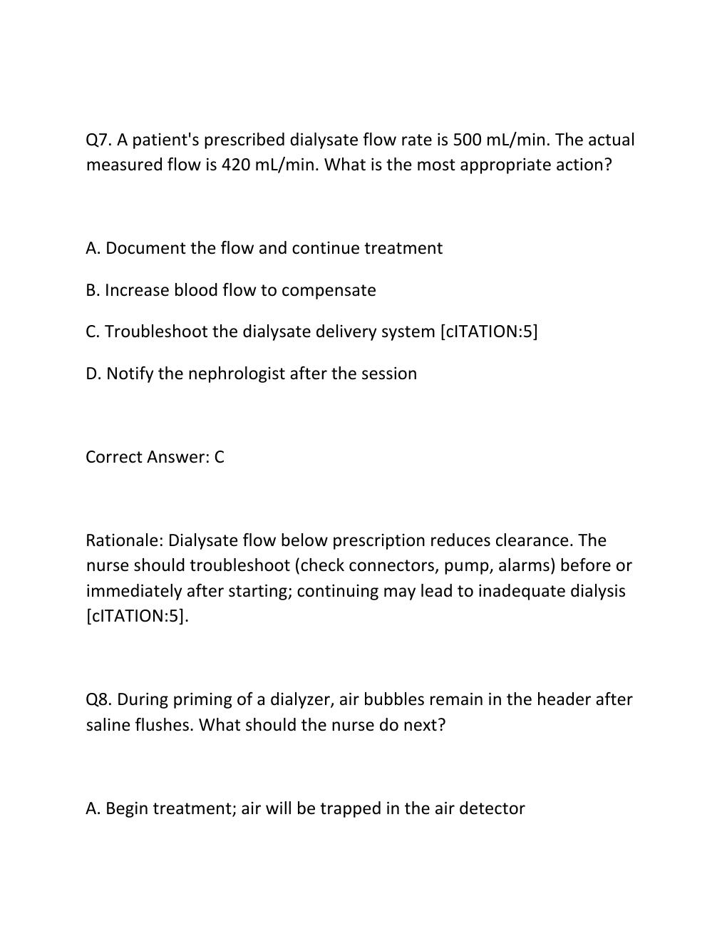 Preview page 6 of CDN Exam 2026 — Complete Test Bank with 200 Practice Questions & Rationales Exam Overview, E