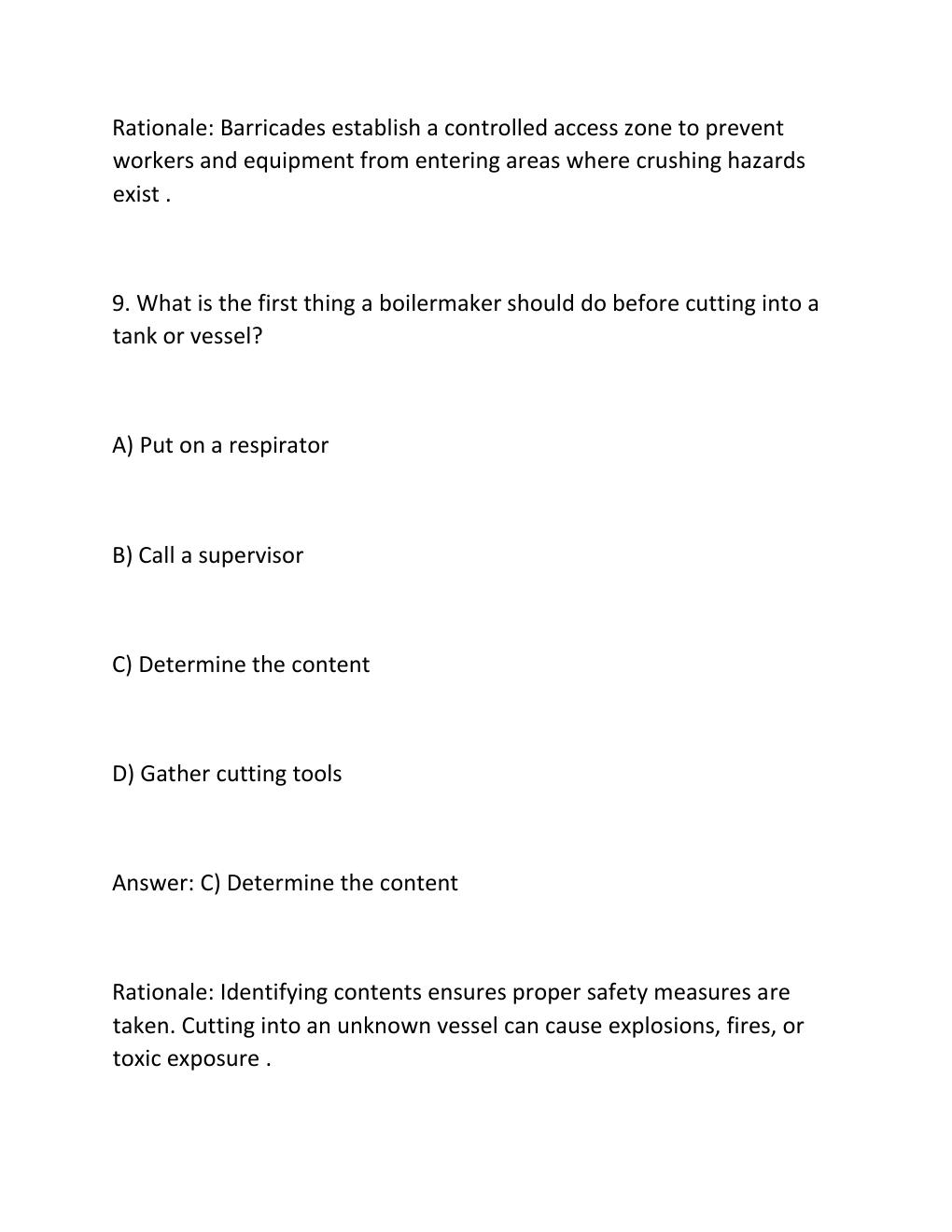 Preview page 8 of Boilermaker Maintenance NCCER Exam Complete Practice Test Bank 300 Exam