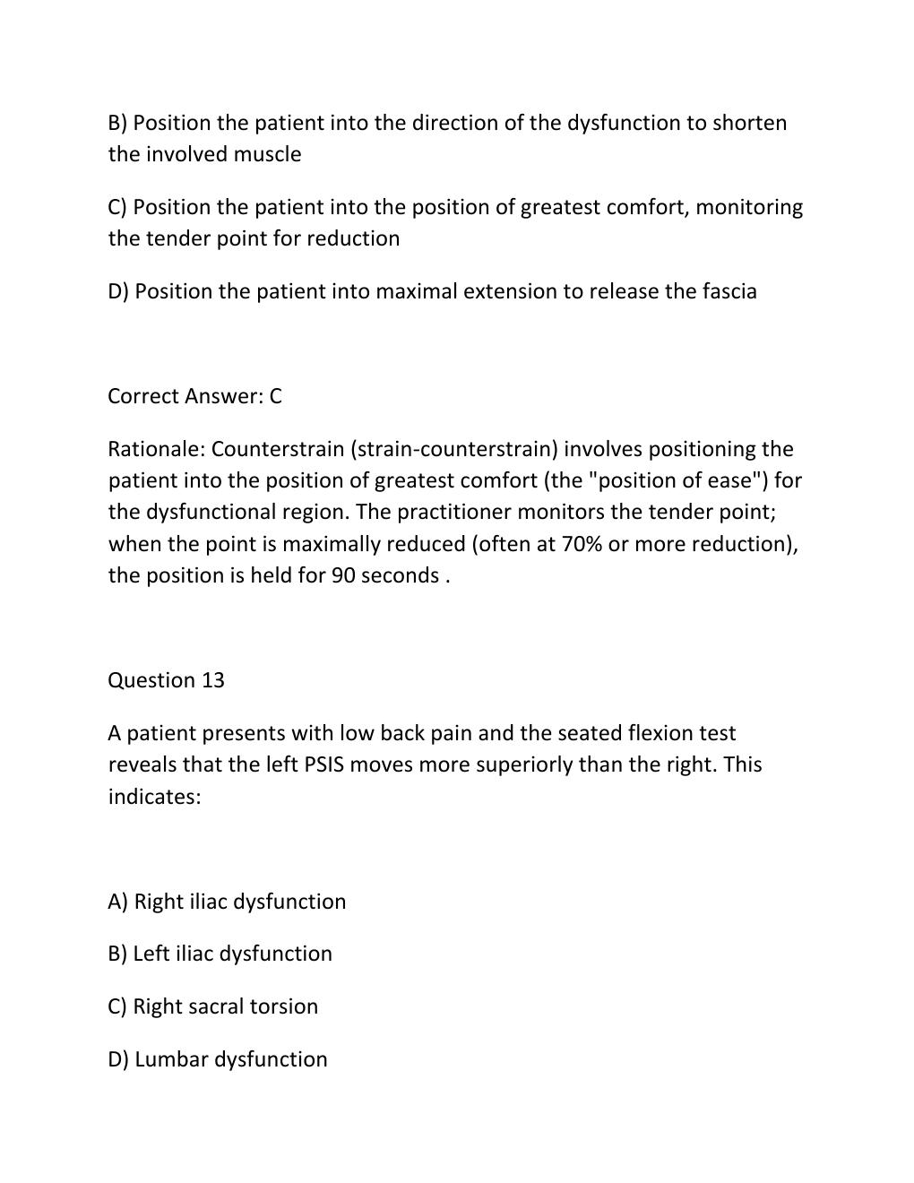Preview page 10 of COMSAE Phase 1 Form 116 — 200 Practice Questions with Verified Answers & Rationales ...