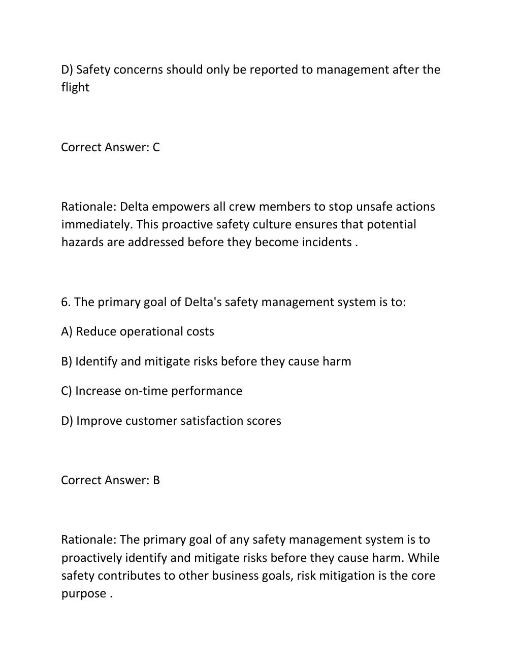 Preview page 4 of Delta Flight Attendant Final Training Exam Complete 300-Question Practice Test Bank  2026,.......