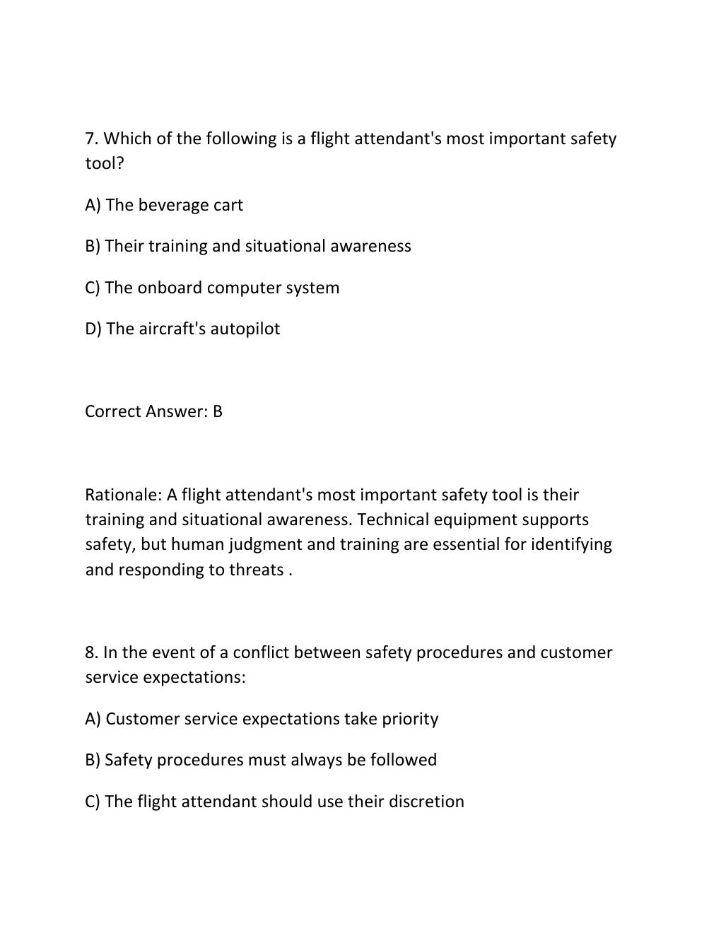 Preview page 5 of Delta Flight Attendant Final Training Exam Complete 300-Question Practice Test Bank  2026,.......