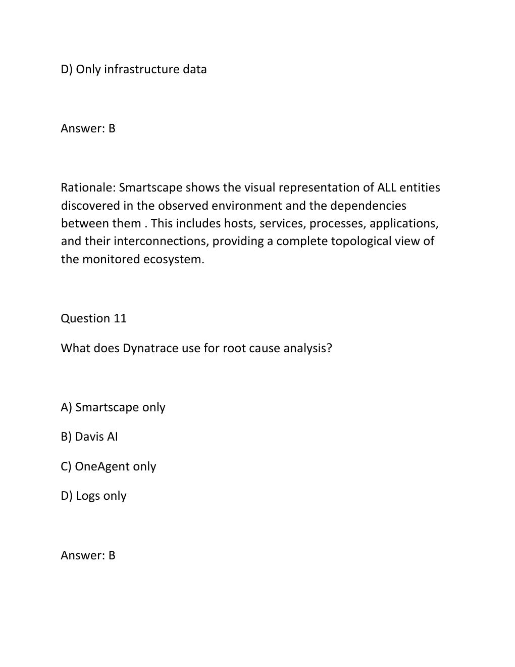 Preview page 9 of DYNATRACE PROFESSIONAL CERTIFICATION WRITTEN EXAM Complete Practice Test Bank  2026