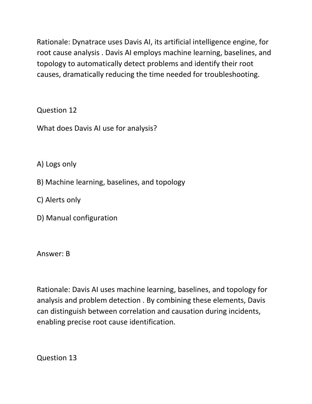 Preview page 10 of DYNATRACE PROFESSIONAL CERTIFICATION WRITTEN EXAM Complete Practice Test Bank  2026