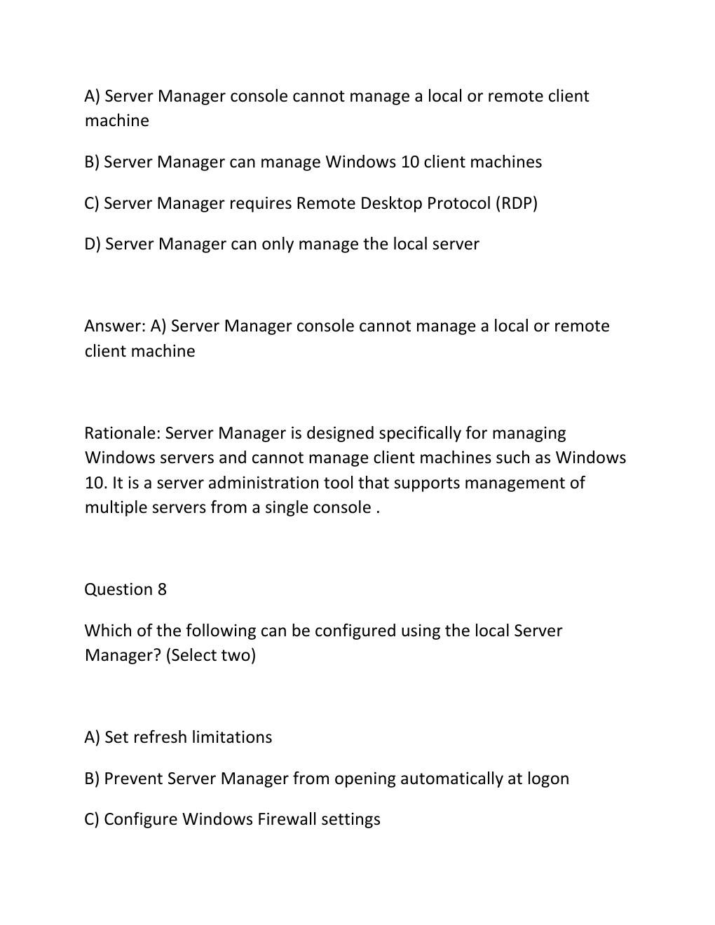 Preview page 6 of HYBRID SERVER PRO CORE CERTIFICATION Complete Practice Test Bank 300 Exam