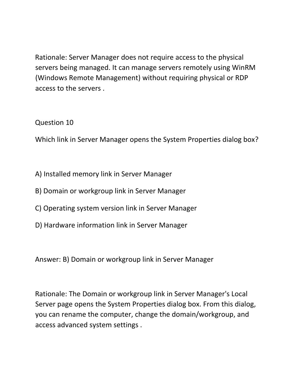 Preview page 8 of HYBRID SERVER PRO CORE CERTIFICATION Complete Practice Test Bank 300 Exam