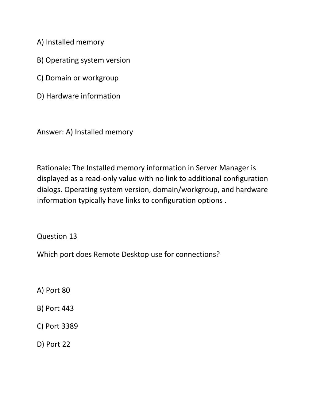 Preview page 10 of HYBRID SERVER PRO CORE CERTIFICATION Complete Practice Test Bank 300 Exam