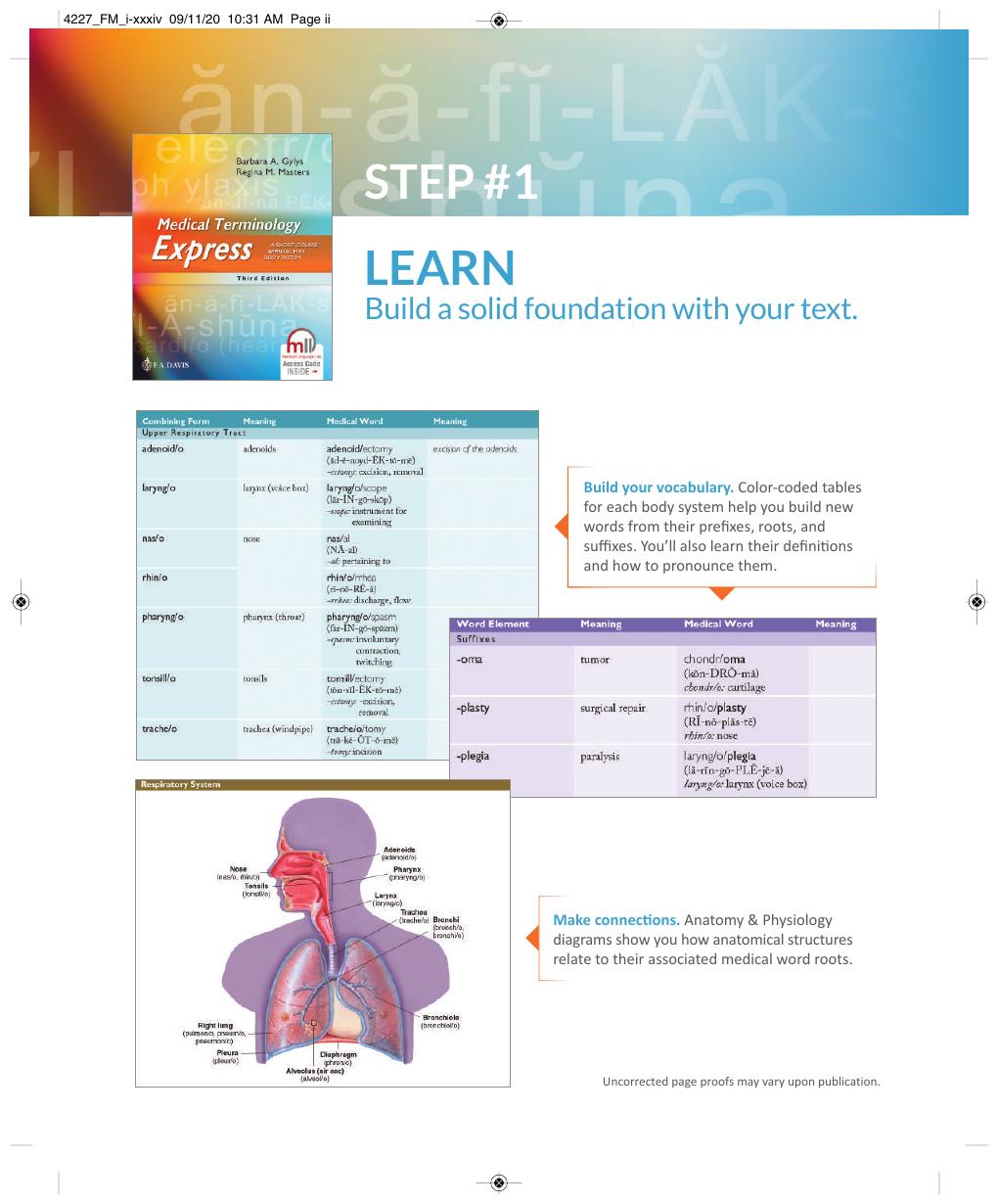 Preview page 3 of eBook Medical Terminology Express 3rd