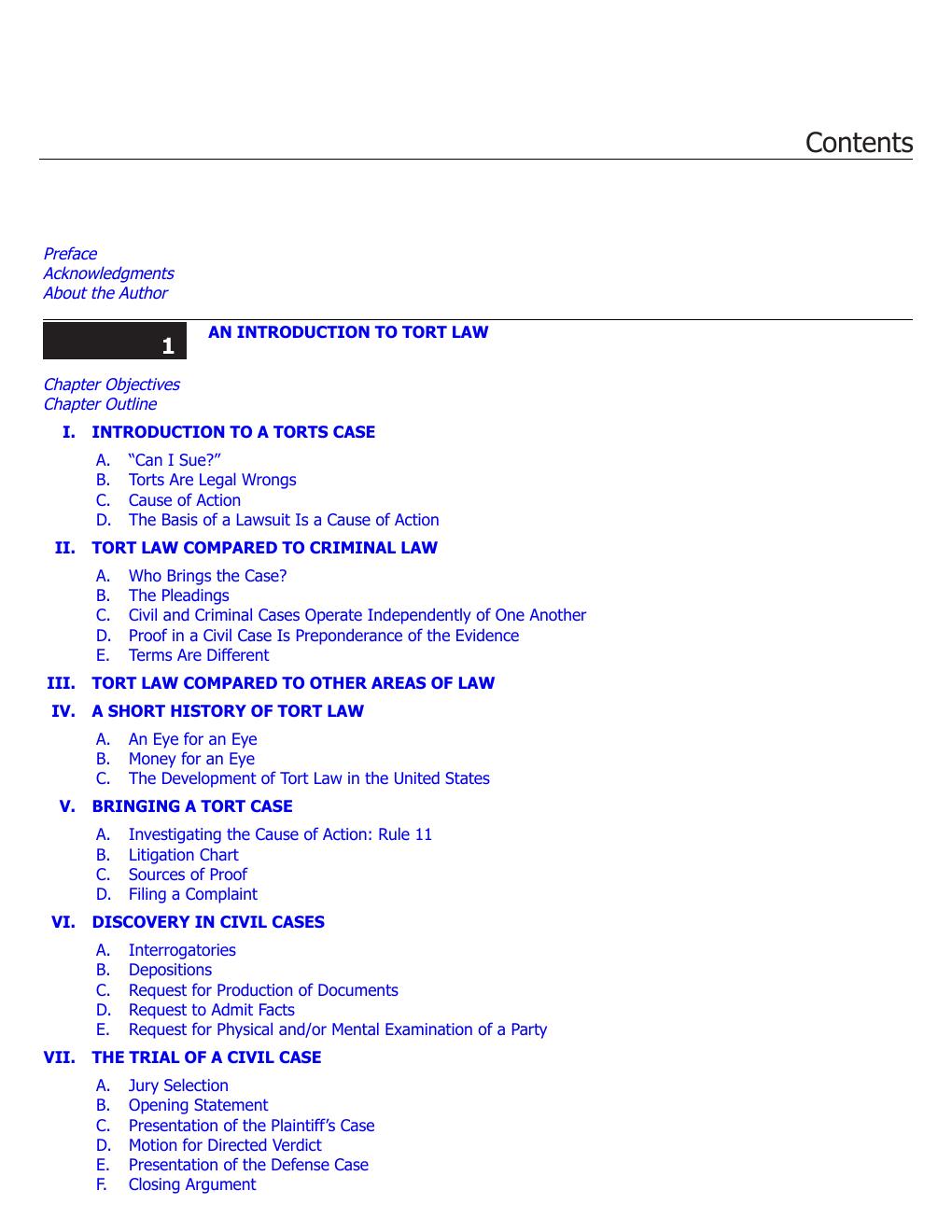 Preview page 8 of Tort Law for Paralegals 8th Neal Bevans  eBook