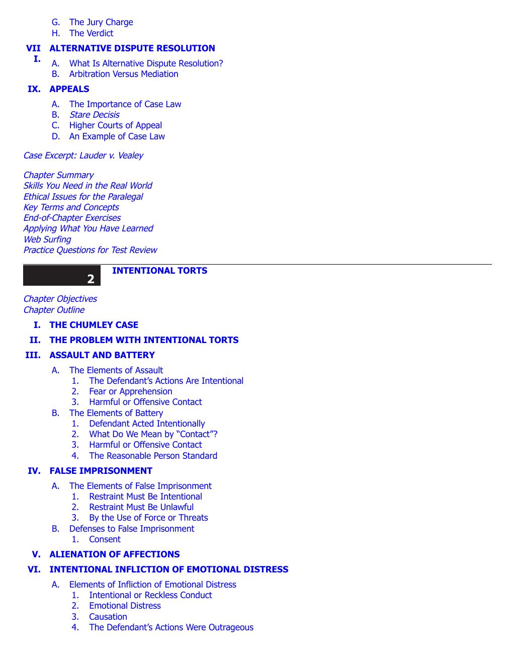 Preview page 9 of Tort Law for Paralegals 8th Neal Bevans  eBook