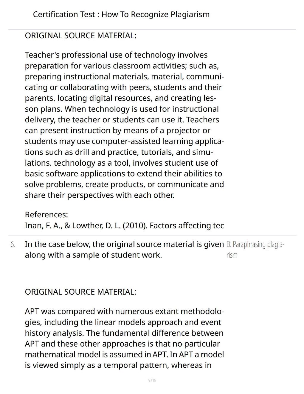 Preview page 5 of Certification Test: How to Recognize Plagiarism – Comprehensive Study Guide, Practice Questions & Exam Preparation