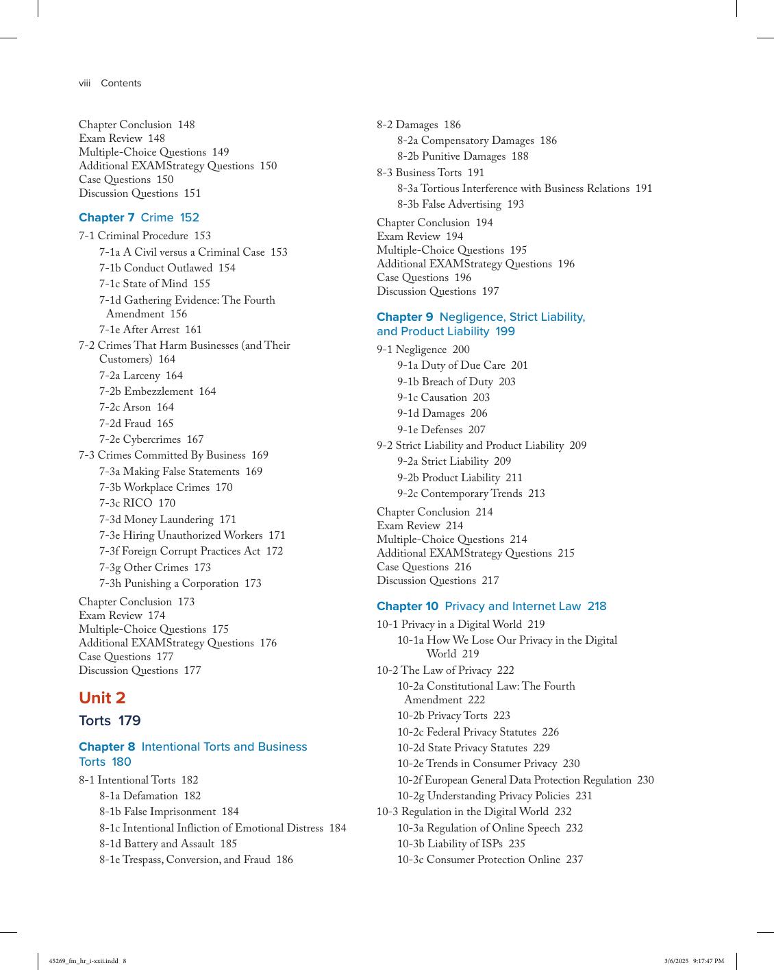 Preview page 9 of Essentials of Business Law 8th Edition By Jeffrey Beatty, Susan Samuelson eBook