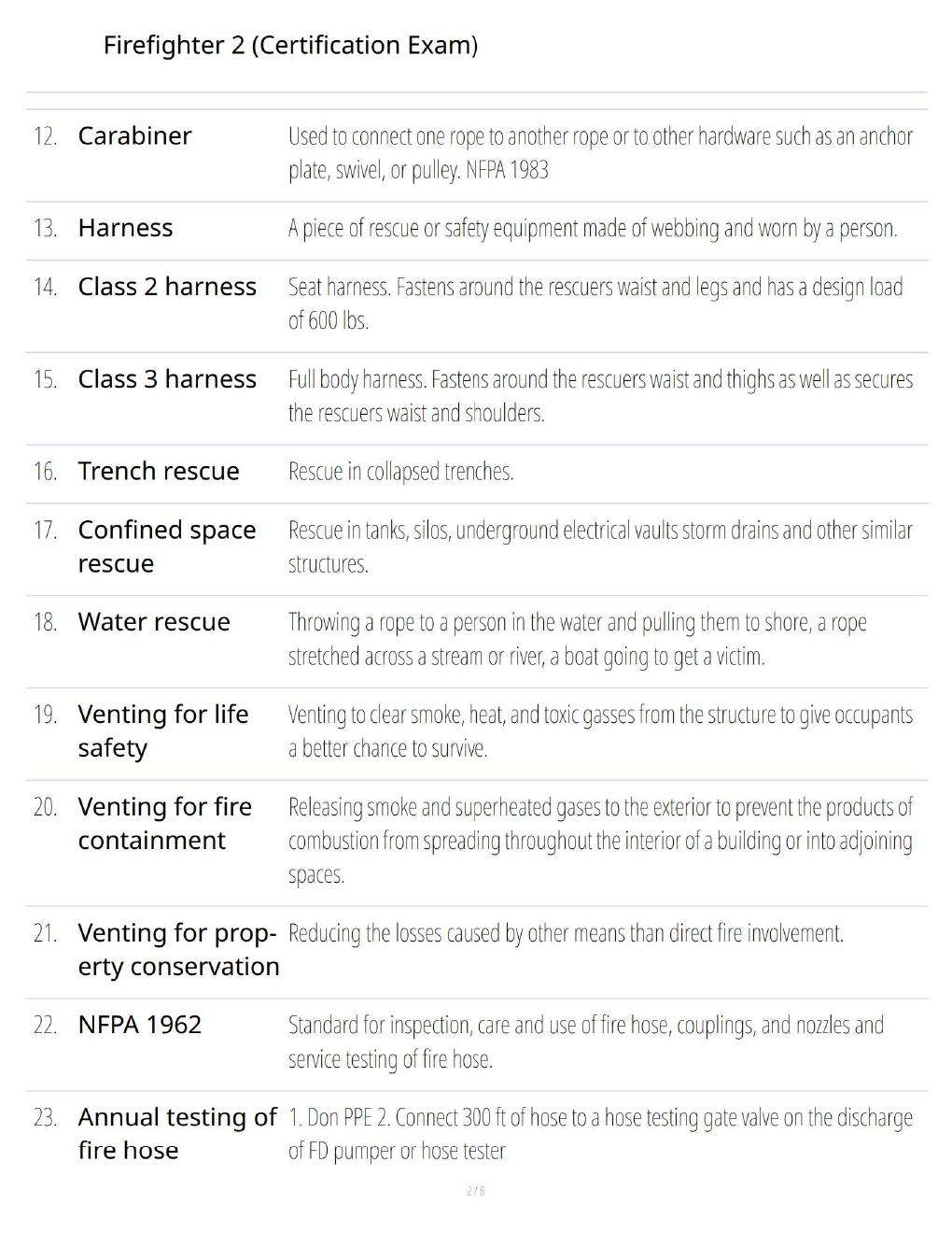 Preview page 2 of Firefighter II Certification Exam 2026 – Comprehensive Study Guide, Practice Questions & Skills Review