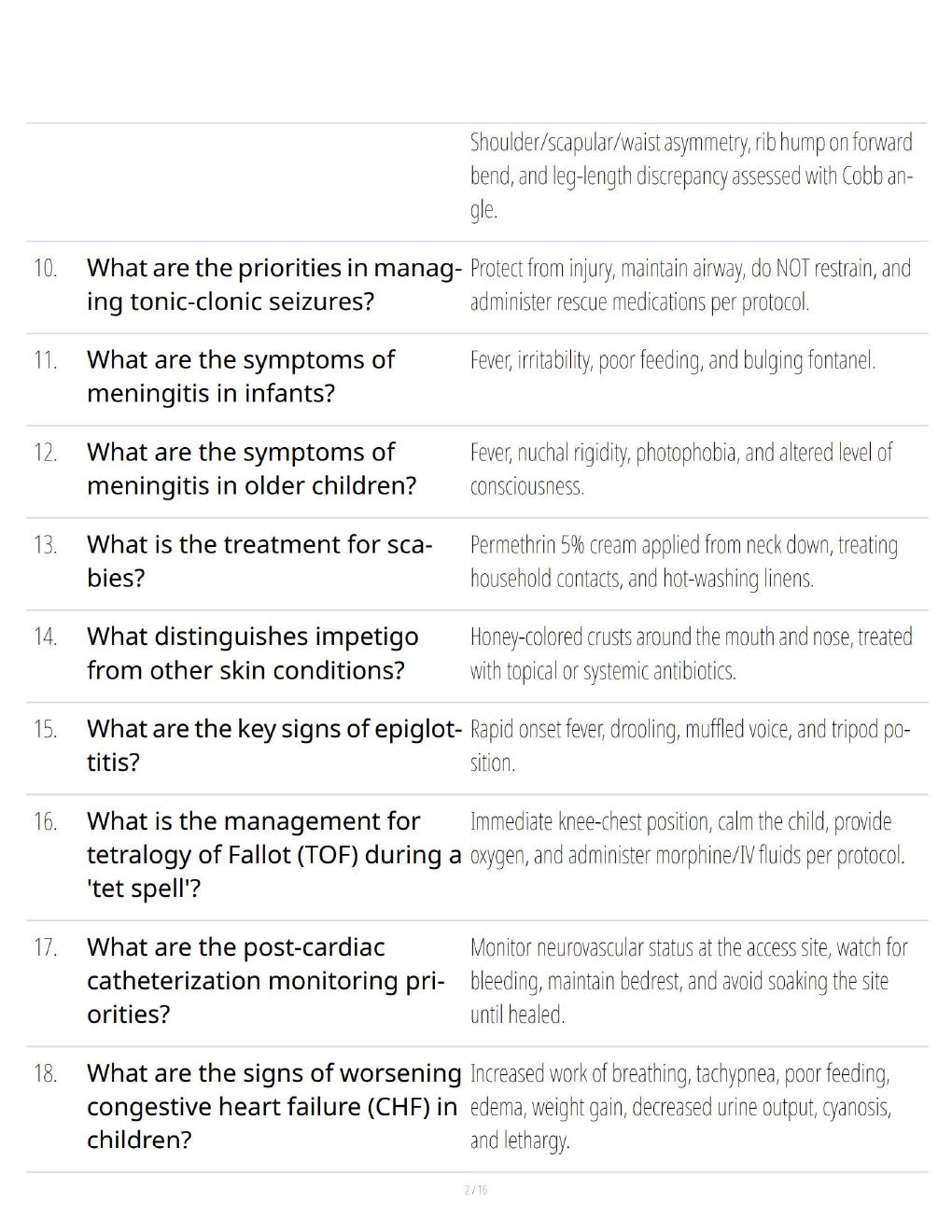 Preview page 2 of Pediatric Nursing Modules 4–7 – Recognition, Assessment & Emergency Priorities Study Guide