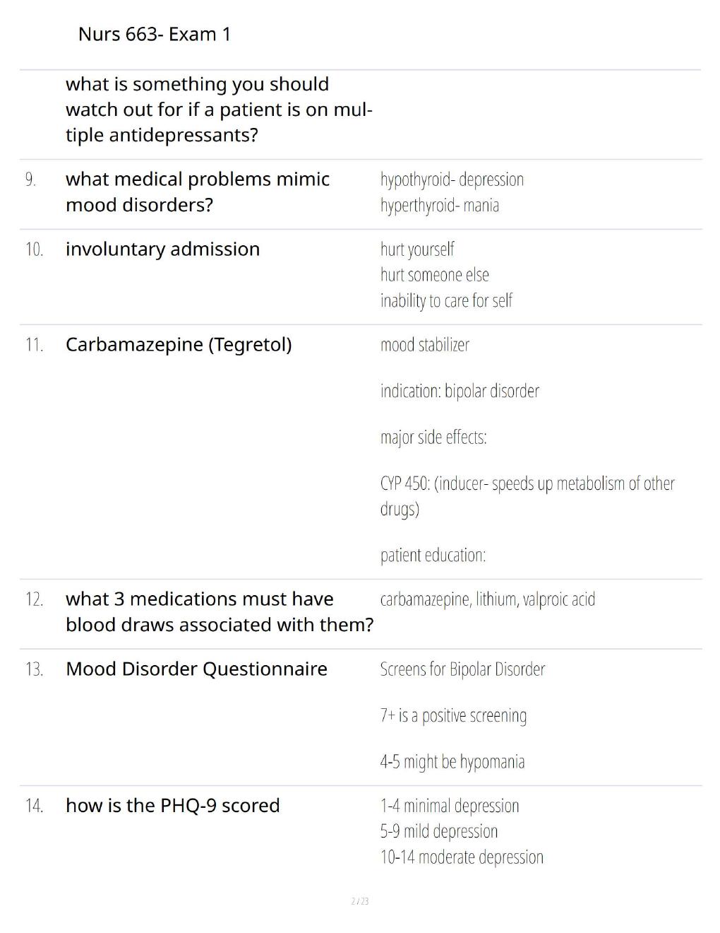 Preview page 2 of NURS 663 Exam 1 – Comprehensive Nursing Questions, Answers & Exam Preparation Guide