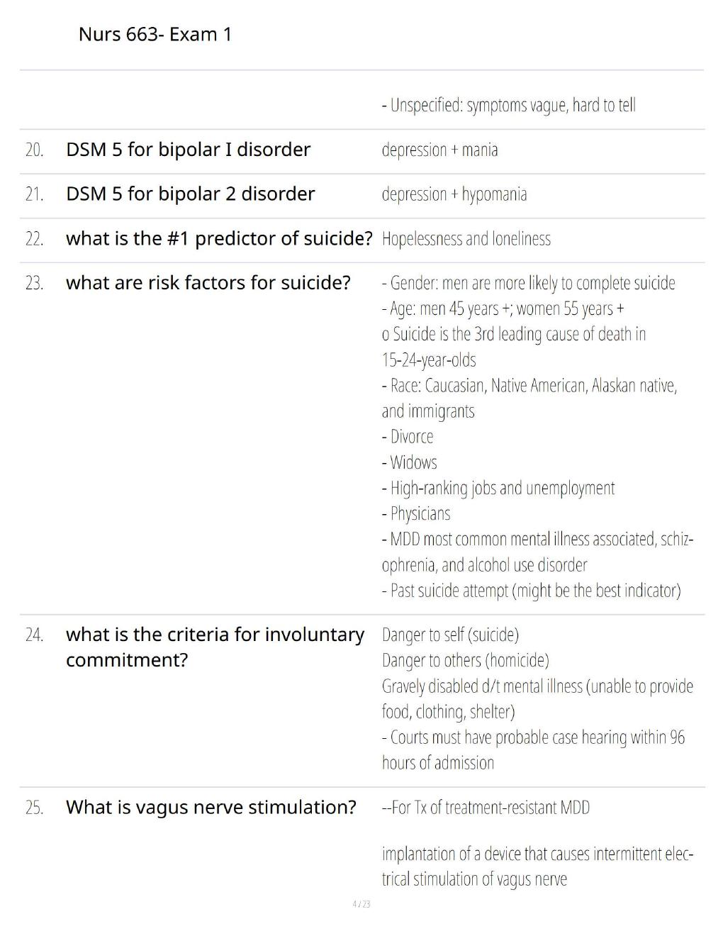 Preview page 4 of NURS 663 Exam 1 – Comprehensive Nursing Questions, Answers & Exam Preparation Guide