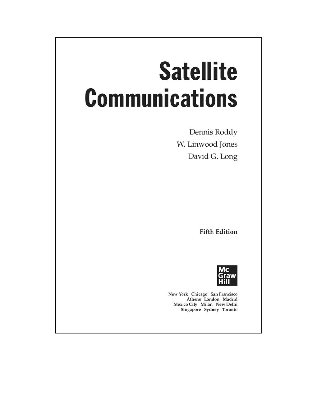 Preview page 3 of Satellite Communications 5th Edition By Dennis Roddy