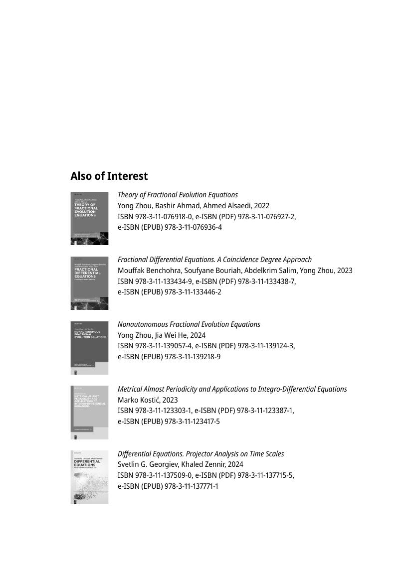 Preview page 3 of Integro-Differential Equations Analysis Stability and Controllability 1st Edition By Mouffak Benchohra, Abdelkrim Salim,