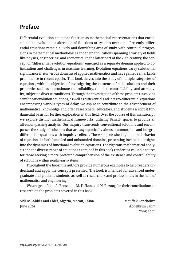 Preview page 8 of Integro-Differential Equations Analysis Stability and Controllability 1st Edition By Mouffak Benchohra, Abdelkrim Salim,
