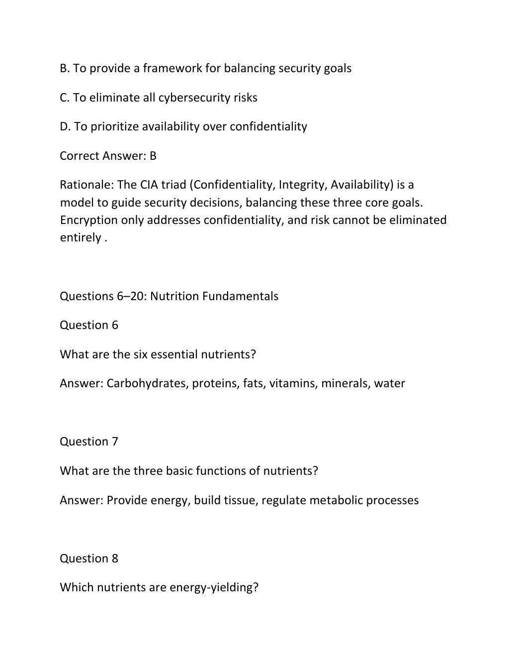 Preview page 4 of Ccc1 exam 1 comprehensive questions and answers