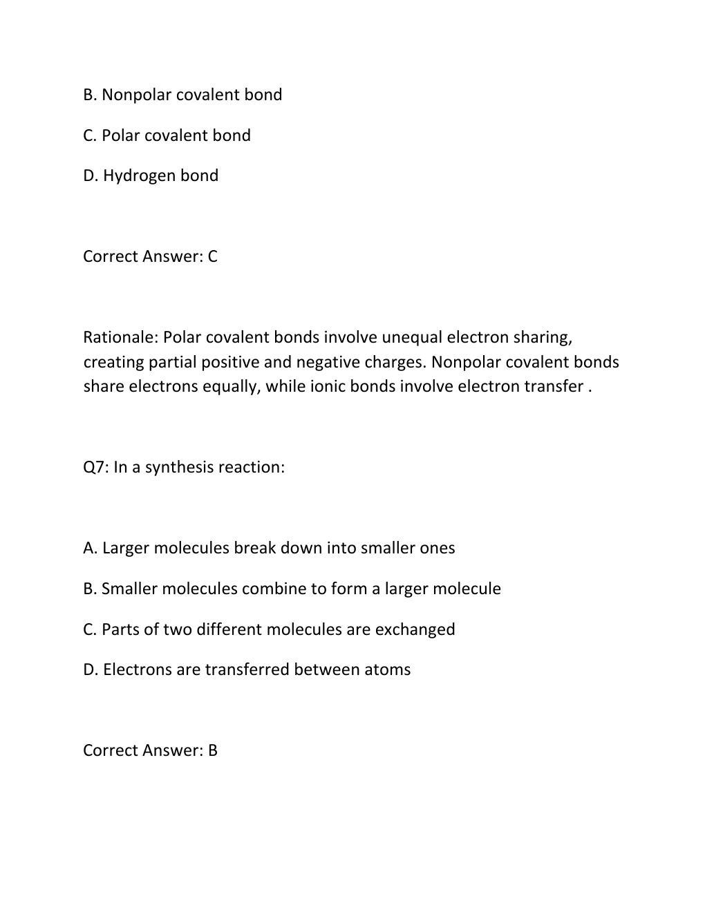 Preview page 5 of Bsc2085 unit 1 test comprehensive questions and answers with  correct answers latest version
