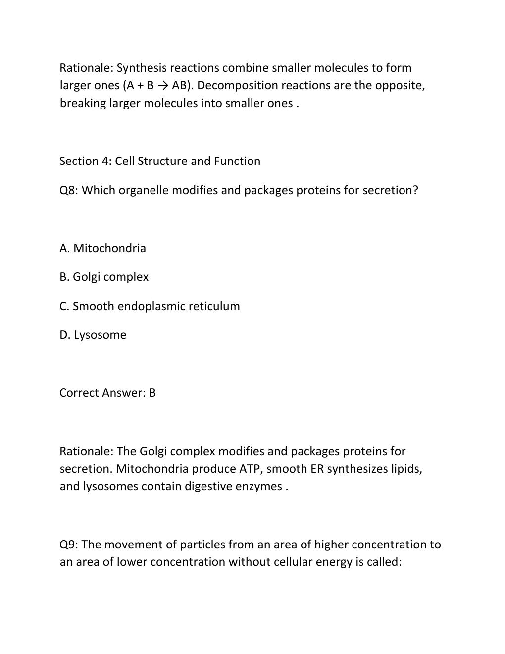 Preview page 6 of Bsc2085 unit 1 test comprehensive questions and answers with  correct answers latest version
