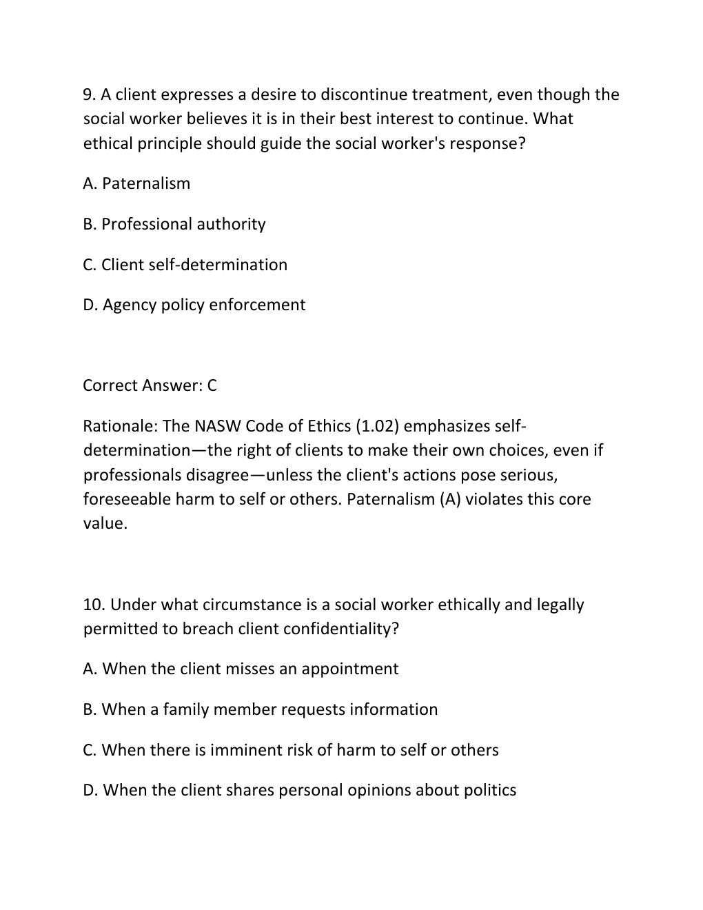 Preview page 7 of Social work  final exam questions and answers with 100