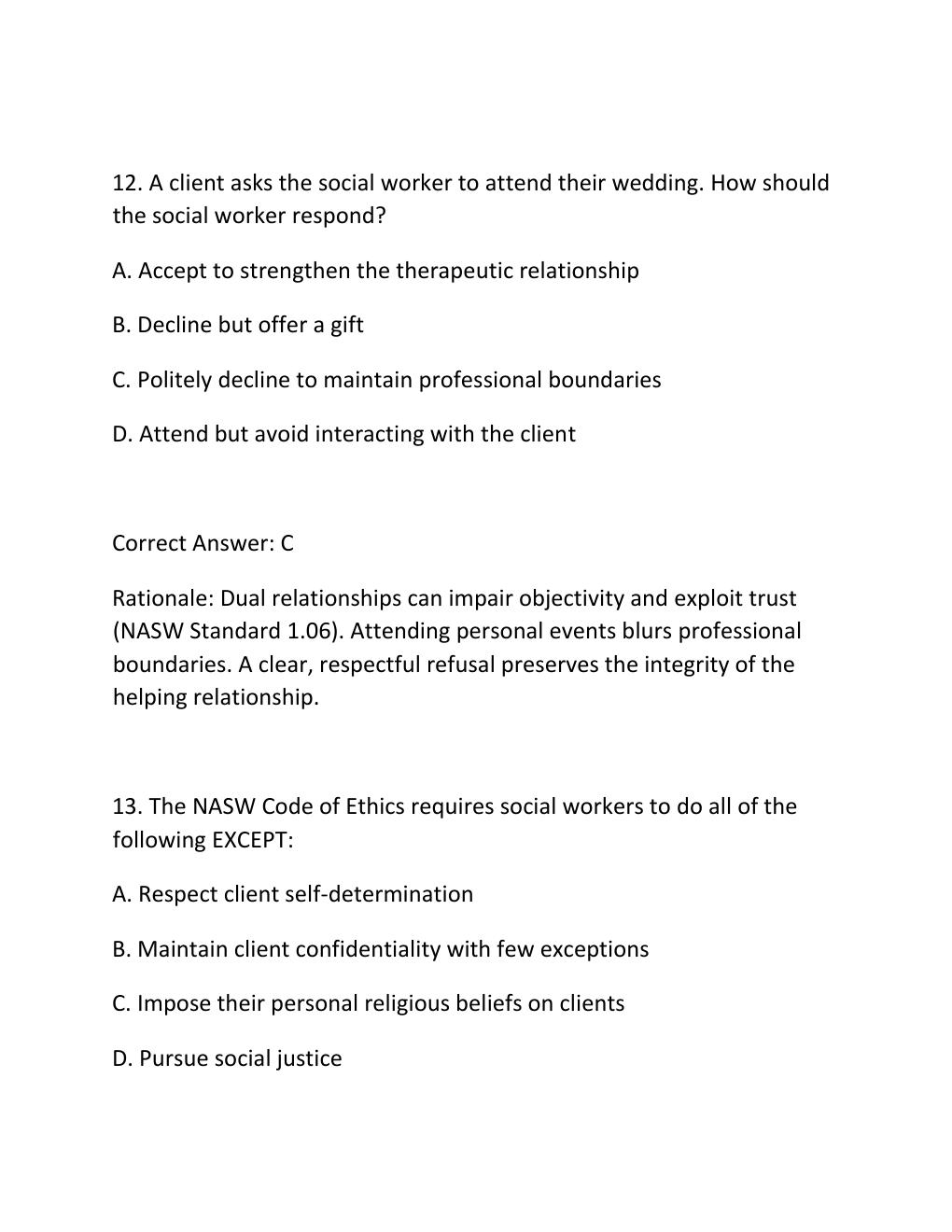 Preview page 9 of Social work  final exam questions and answers with 100