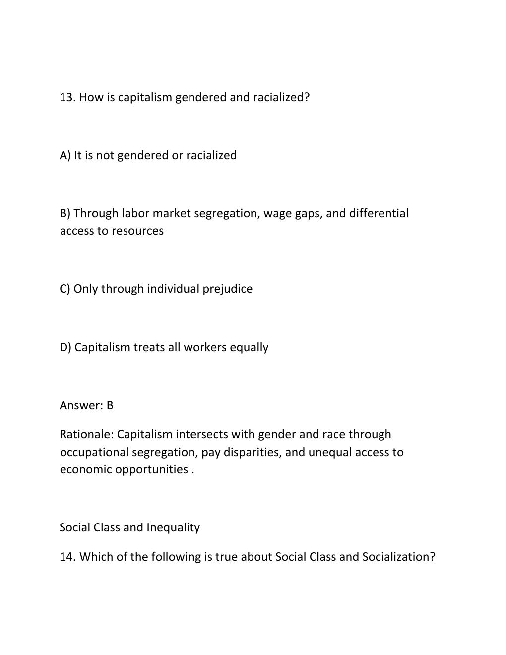 Preview page 10 of Soc 356 final study guide comprehensive questions and answers  correct answers