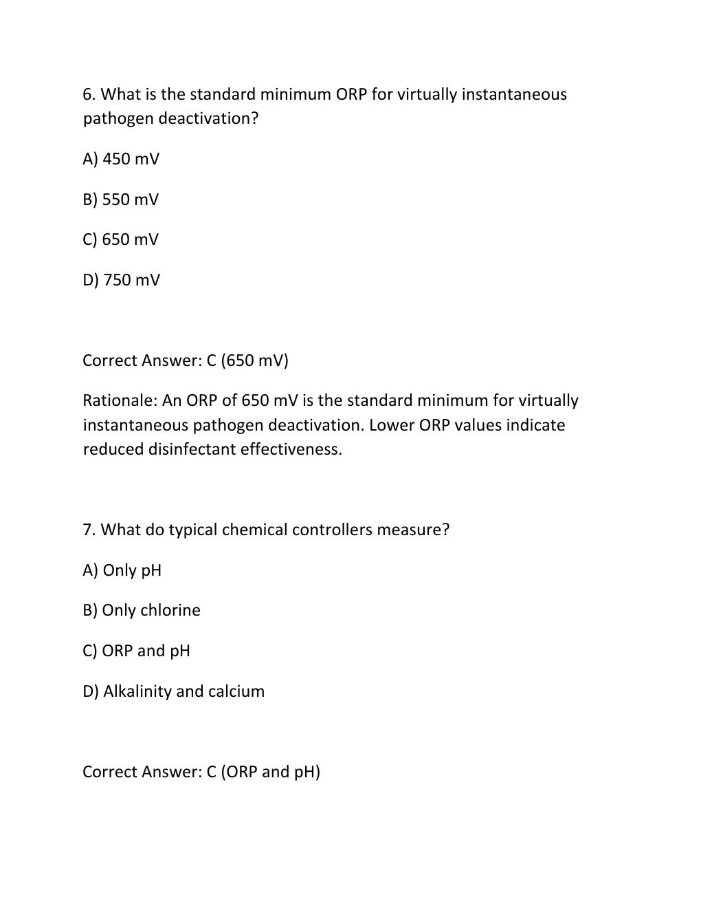 Preview page 4 of Pool operator certification exam questions and answers with 100