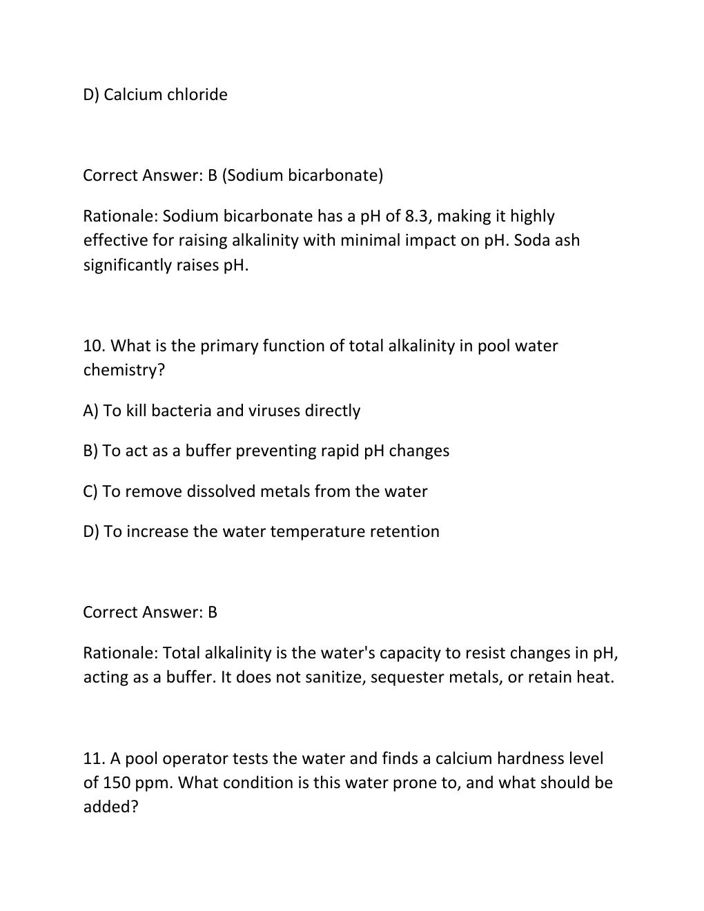 Preview page 6 of Pool operator certification exam questions and answers with 100