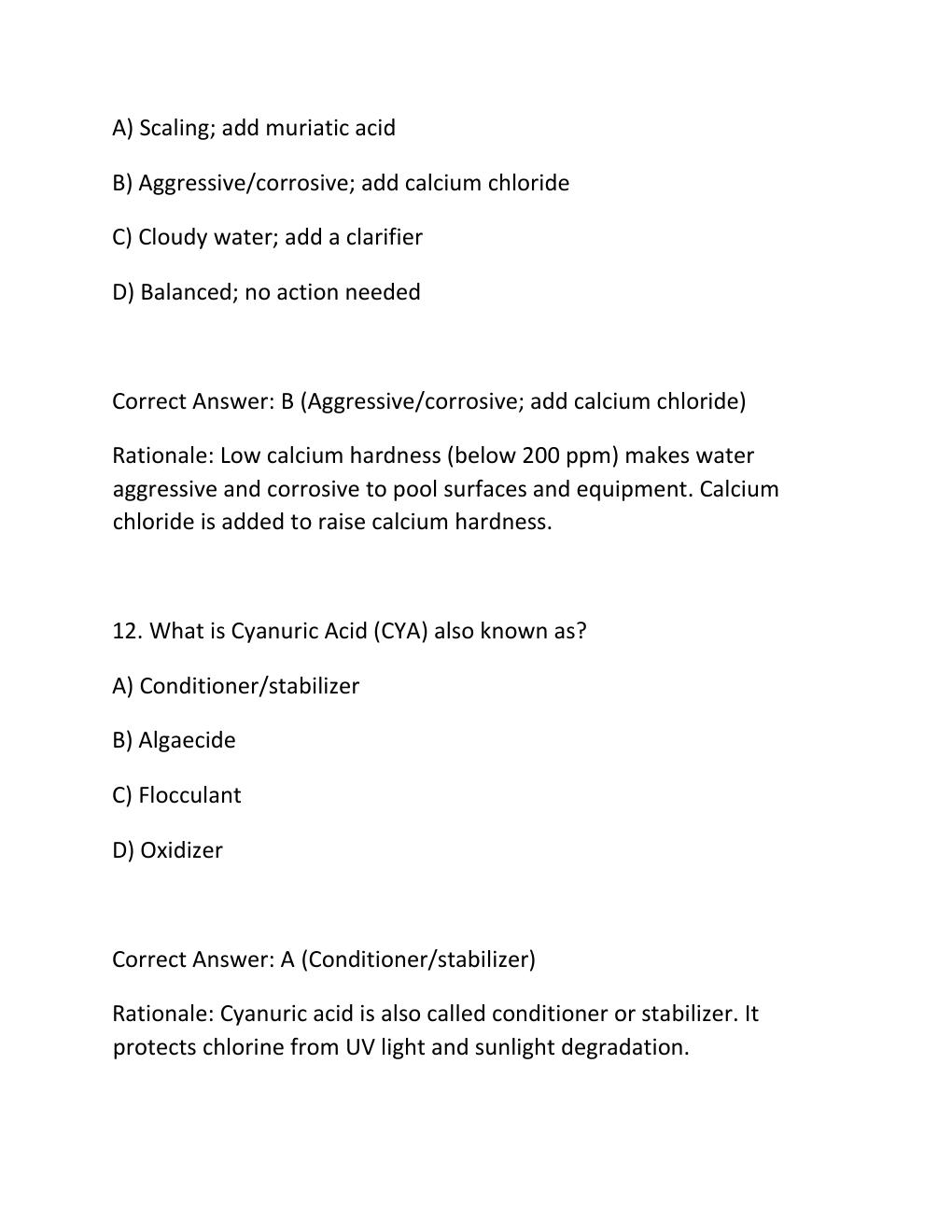 Preview page 7 of Pool operator certification exam questions and answers with 100