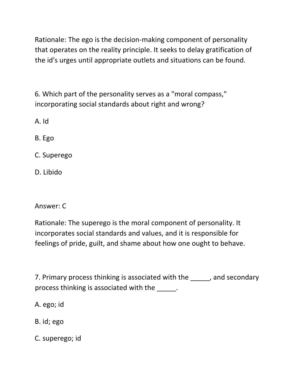 Preview page 4 of Psy 150 chapter 11 personality comprehensive questions and answers with 100