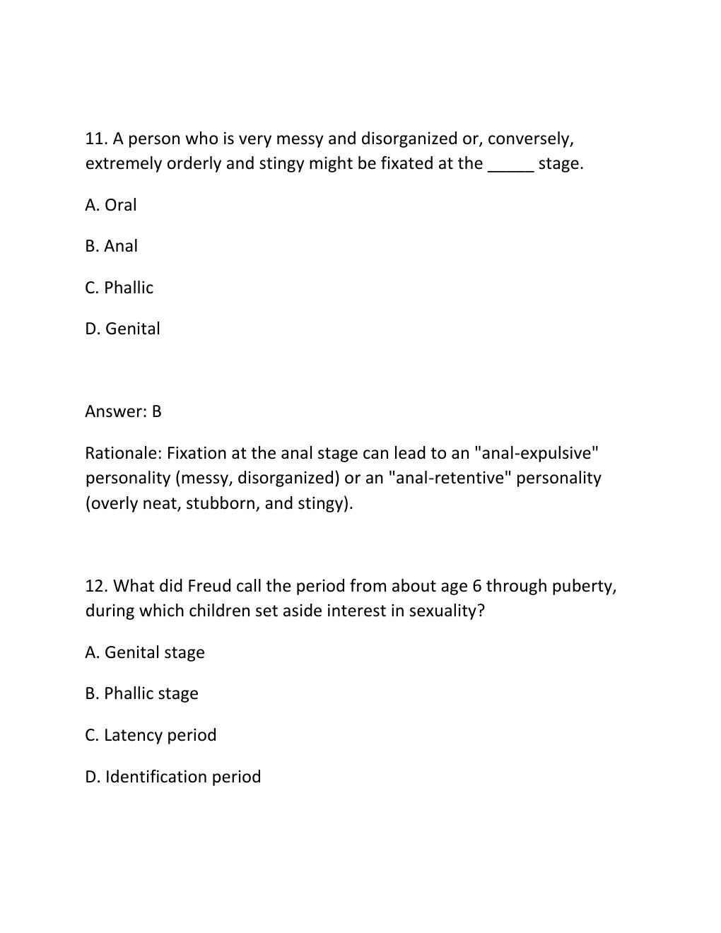 Preview page 7 of Psy 150 chapter 11 personality comprehensive questions and answers with 100