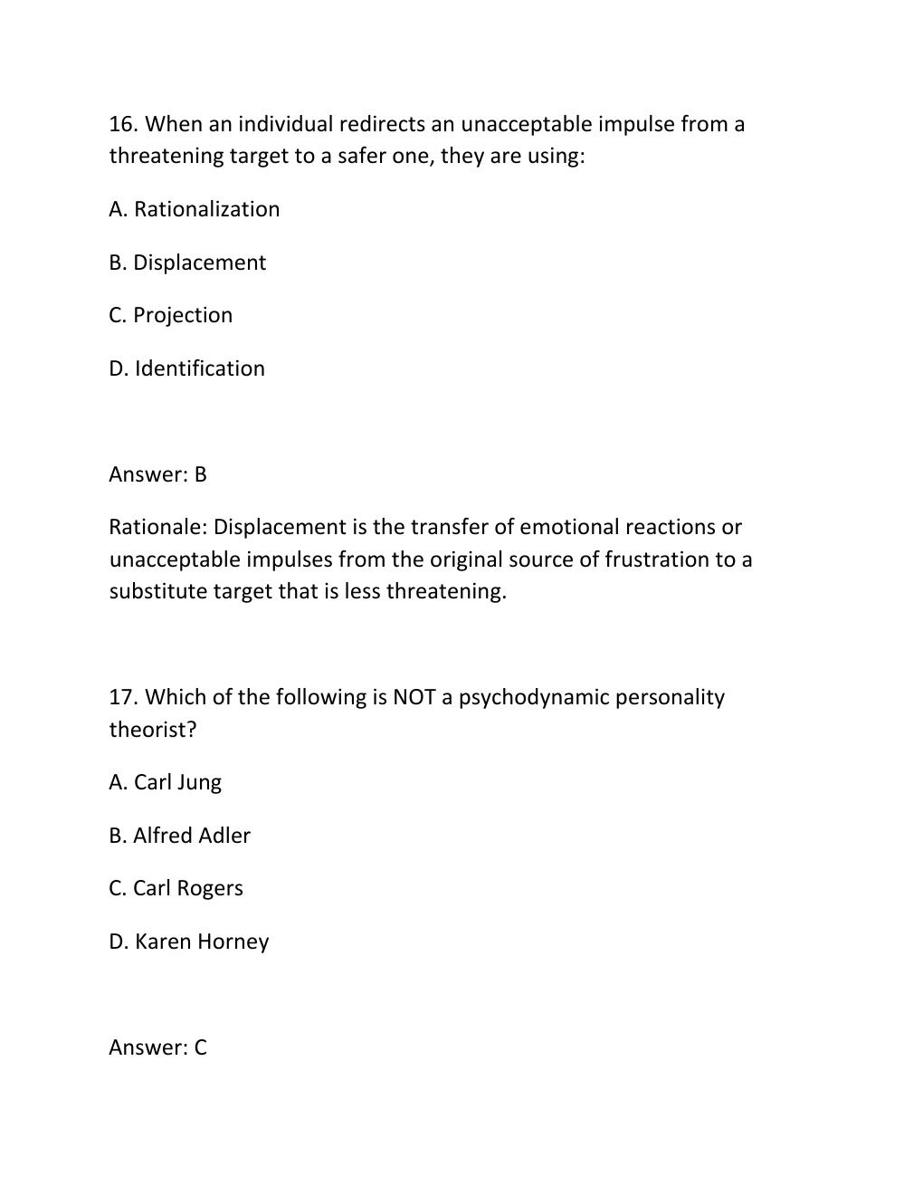 Preview page 10 of Psy 150 chapter 11 personality comprehensive questions and answers with 100