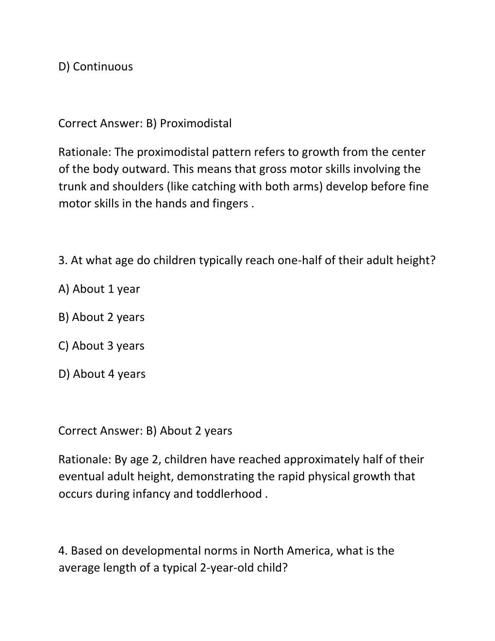 Preview page 2 of Chapter 4 physical development in infancy comprehensive questions and answers