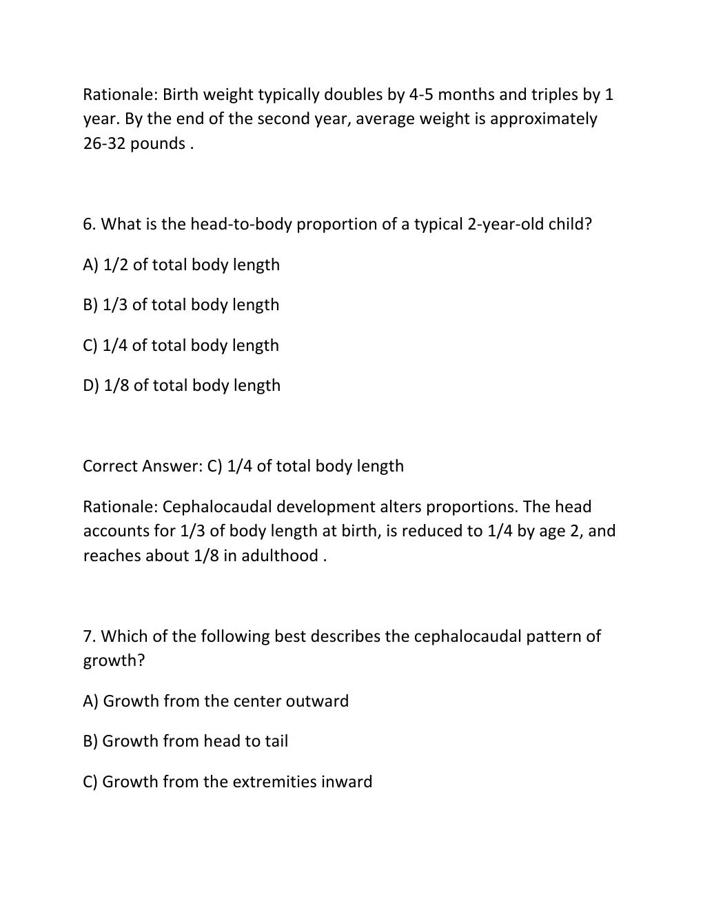 Preview page 4 of Chapter 4 physical development in infancy comprehensive questions and answers