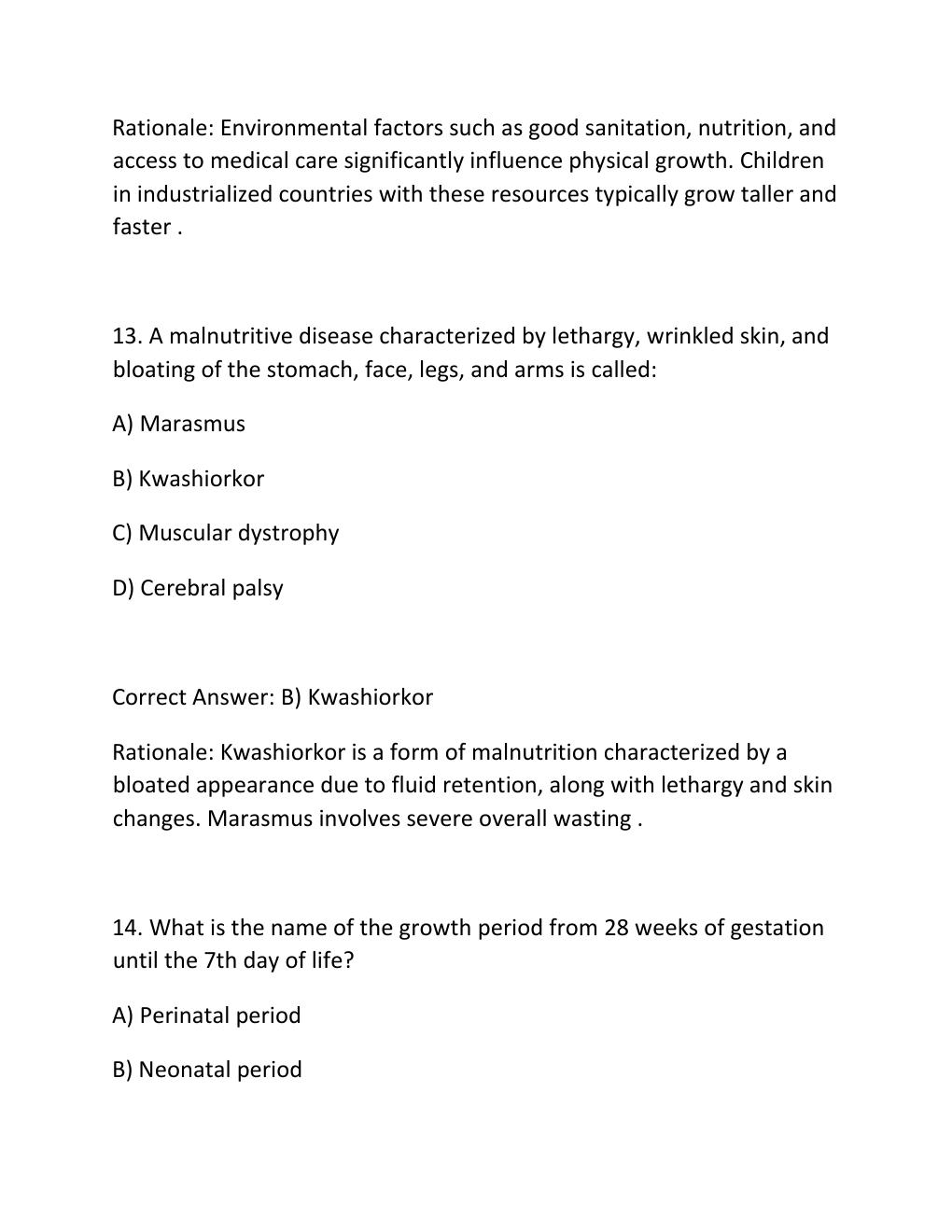 Preview page 8 of Chapter 4 physical development in infancy comprehensive questions and answers
