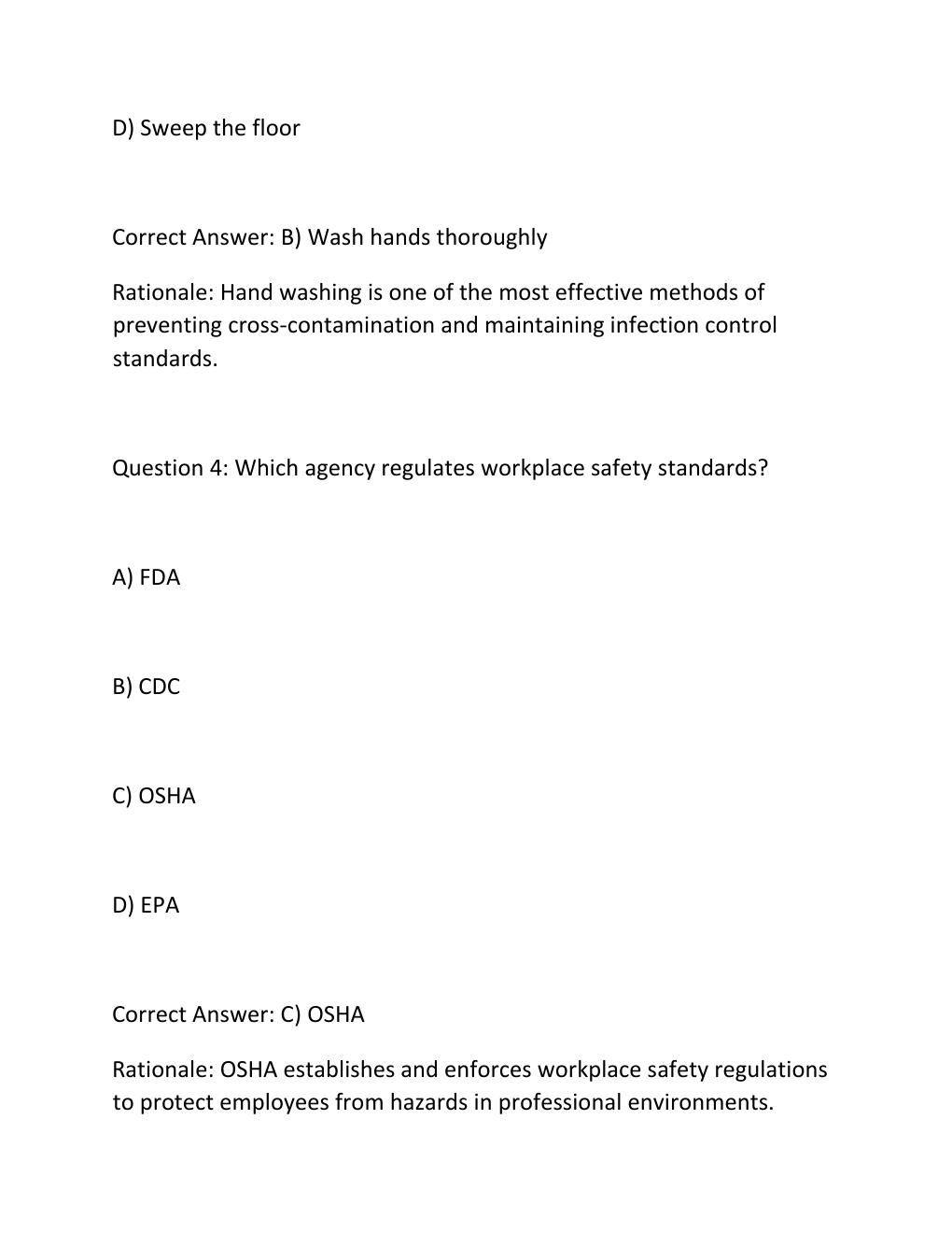 Preview page 3 of Barber practice state board exam questions and correct answers