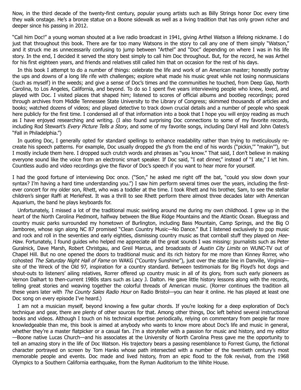 Preview page 8 of Doc Watson A Life in Music By Eddie Huffman