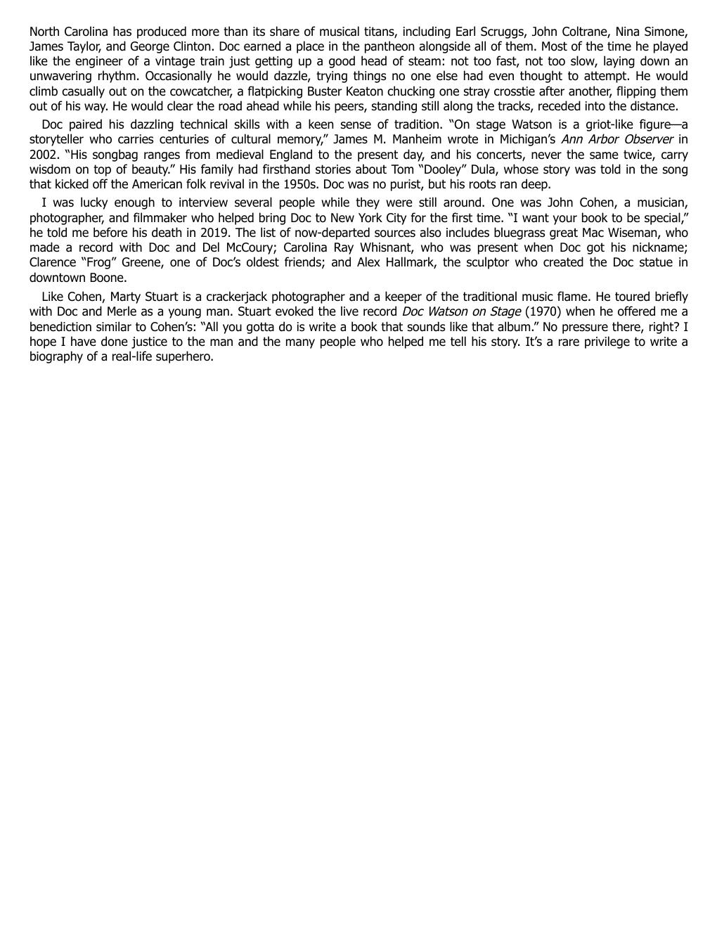 Preview page 9 of Doc Watson A Life in Music By Eddie Huffman