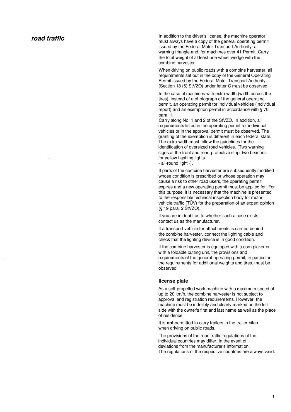 Preview page 3 of Claas Dominator 118 - 108 - 98 - 88 - 78 1990-1998 Operators Manual