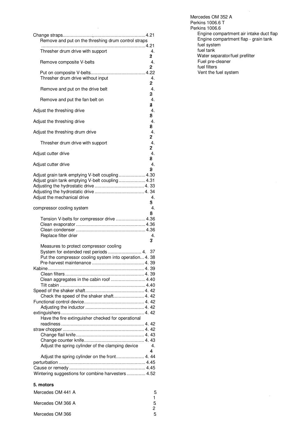 Preview page 9 of Claas Dominator 118 - 108 - 98 - 88 - 78 1990-1998 Operators Manual