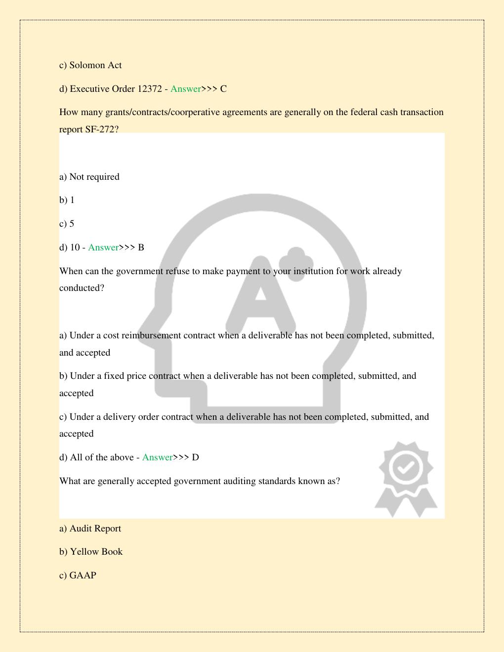 Preview page 3 of CERTIFIED RESEARCH ADMINISTRATOR (CRA) PRACTICE EXAM LATEST 2026/2027 COMPLETE STUDY QUESTIONS WITH VERIFIED SOLUTIONS 1