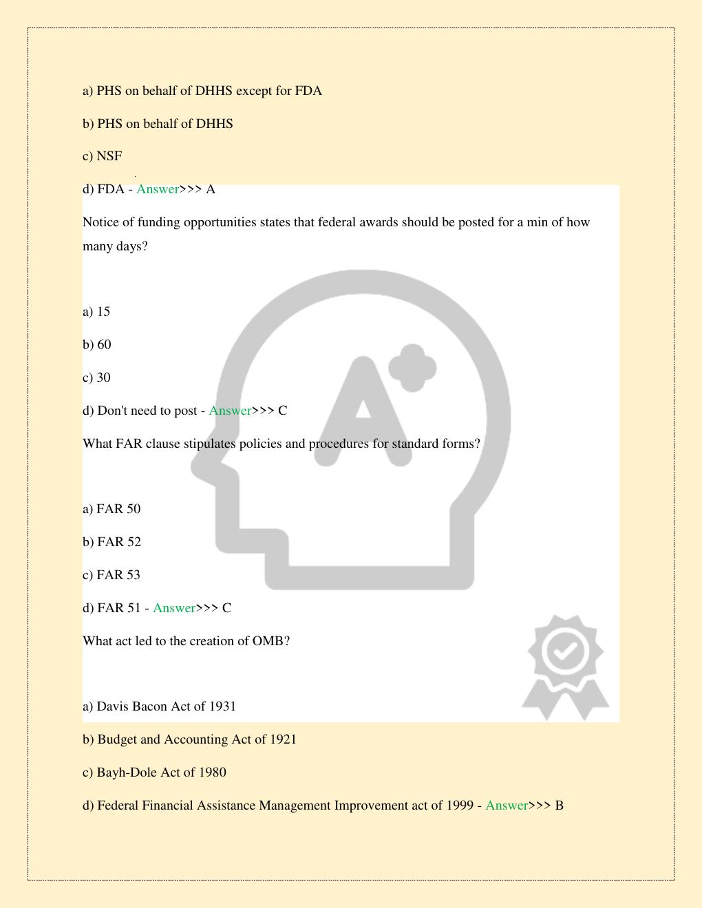Preview page 5 of CERTIFIED RESEARCH ADMINISTRATOR (CRA) PRACTICE EXAM LATEST 2026/2027 COMPLETE STUDY QUESTIONS WITH VERIFIED SOLUTIONS 1