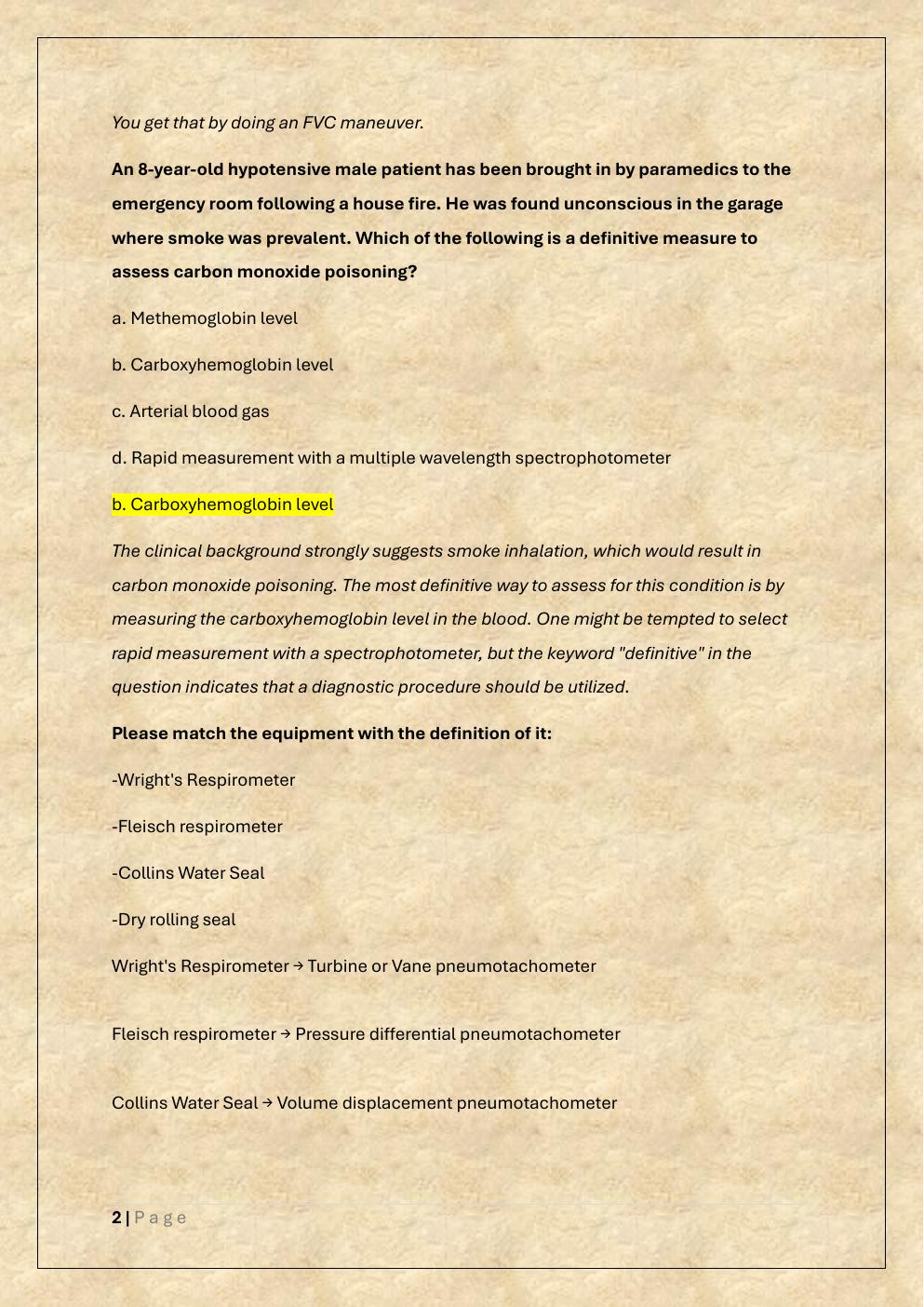 Preview page 2 of PFT-PULMONARY FUNTIONAL EXAM/PFT  EXAM