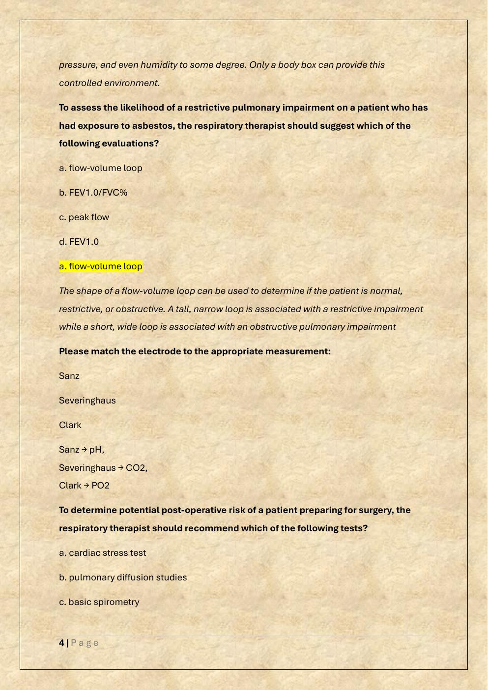 Preview page 4 of PFT-PULMONARY FUNTIONAL EXAM/PFT  EXAM